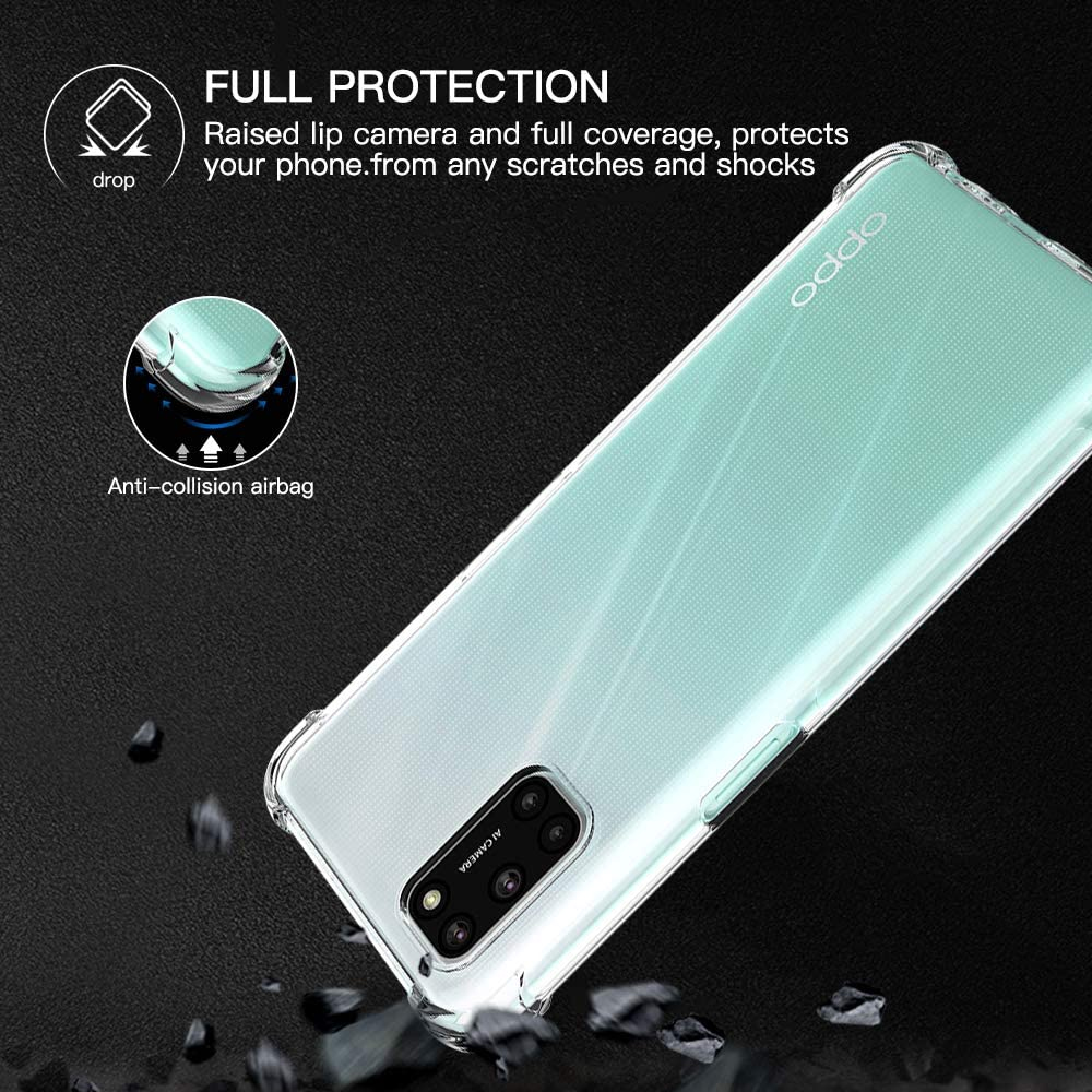 CaseUp Oppo A52 Kılıf, Titan Crystal Şeffaf 4